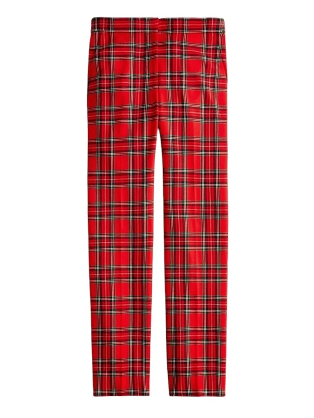 J. Crew‎ Wool Blend Straight Leg Kate Pants in Red Tartan Plaid Size 6P